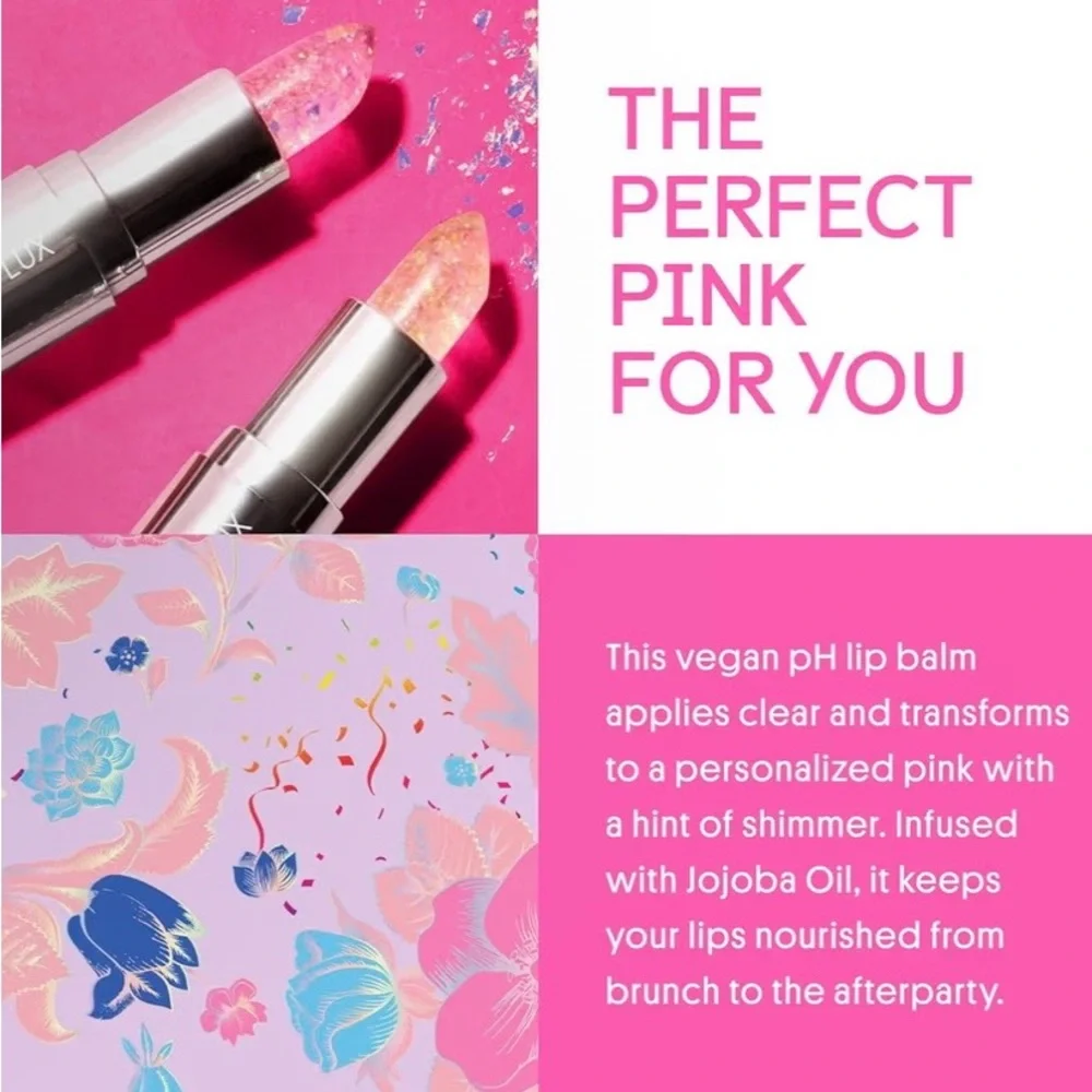 NWT WINKY LUX Confetti Limited Edition Color Changing pH Balanced Lip Balm - Picture 6 of 9